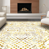 Ultra Soft Area Rug, Non Slip, Stain Resistant, Washable Area Rugs for Living Room, Bedroom, Soft Plush Geometric Elegance(Gold)