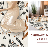 Ultra Soft Area Rug, Non Slip, Stain Resistant, Washable Area Rugs for Living Room, Bedroom, Luxurious Tassel Accents Aesthetic(Beige)