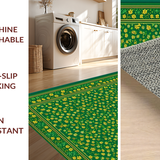 Ultra Soft Area Rug, Non Slip, Stain Resistant, Washable Area Rugs for Living Room, Bedroom, Serene Pastel Clover Design(Green)
