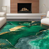 Artful Emerald Swirl Design Element(Green)