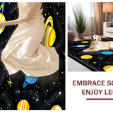 Ultra Soft Area Rug, Non Slip, Stain Resistant, Washable Area Rugs for Living Room, Bedroom, Vivid Cosmic Patterned Mat(Yellow)