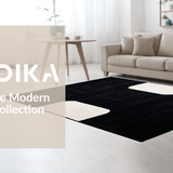 Ultra Soft Area Rug, Non Slip, Stain Resistant, Washable Area Rugs for Living Room, Bedroom, Stylish Farmhouse Animal Print Decor(Black)