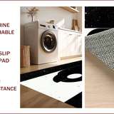 Ultra Soft Area Rug, Non Slip, Stain Resistant, Washable Area Rugs for Living Room, Bedroom, Trendy Modern Yin Yang Motif(Black)