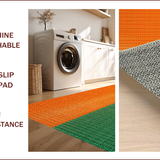 Ultra Soft Area Rug, Non Slip, Stain Resistant, Washable Area Rugs for Living Room, Bedroom, Vibrant Striped Entryway Rug for Minimalist Homes(Orange)