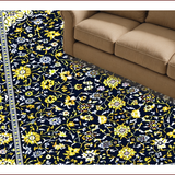 Ultra Soft Area Rug, Non Slip, Stain Resistant, Washable Area Rugs for Living Room, Bedroom, Transitional Elegant Trellis Aesthetic(Blue)