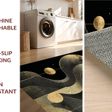 Ultra Soft Area Rug, Non Slip, Stain Resistant, Washable Area Rugs for Living Room, Bedroom, Modern Artistic Textured Finish(Gold)