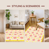 Ultra Soft Area Rug, Non Slip, Stain Resistant, Washable Area Rugs for Living Room, Bedroom, Modern Youthful Decorative Composition(Pink)