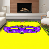 Ultra Soft Area Rug, Non Slip, Stain Resistant, Washable Area Rugs for Living Room, Bedroom, Charming Decorative Holiday Vibrance(Yellow)
