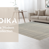 Ultra Soft Area Rug, Non Slip, Stain Resistant, Washable Area Rugs for Living Room, Bedroom, Contemporary Soft Textured Lattice(Beige)