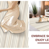 Contemporary Bold Stripe Design(Beige)