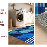 Ultra Soft Area Rug, Non Slip, Stain Resistant, Washable Area Rugs for Living Room, Bedroom, Hawaiian Style Poolside Outdoor Carpet(Blue)