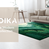 Vibrant Woodland Scene Runner(Green)