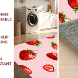 Cheerful Green Strawberry Motif(Pink)