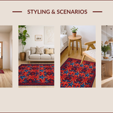 Ultra Soft Area Rug, Non Slip, Stain Resistant, Washable Area Rugs for Living Room, Bedroom, Vintage Texas Flag Bathroom Non-Slip Rug(Red)