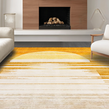 Ultra Soft Area Rug, Non Slip, Stain Resistant, Washable Area Rugs for Living Room, Bedroom, Vibrant Layered Spiral Aesthetics(Gold)