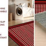 Ultra Soft Area Rug, Non Slip, Stain Resistant, Washable Area Rugs for Living Room, Bedroom, Luxurious Vintage Dice Layout(Red)