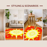 Colorful Patterned Floor Art(Red)