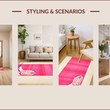 Ultra Soft Area Rug, Non Slip, Stain Resistant, Washable Area Rugs for Living Room, Bedroom, Playful Pink Disco Aesthetic Concept(Pink)