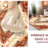 Ultra Soft Area Rug, Non Slip, Stain Resistant, Washable Area Rugs for Living Room, Bedroom, Rustic Ethnic Patterned Elegance(Beige)