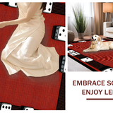 Ultra Soft Area Rug, Non Slip, Stain Resistant, Washable Area Rugs for Living Room, Bedroom, Trendy Y2K Inspired Graphic Style(Red)