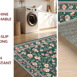 Ultra Soft Area Rug, Non Slip, Stain Resistant, Washable Area Rugs for Living Room, Bedroom, Lush Green Garden Inspired Layers(Green)