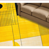 Ultra Soft Area Rug, Non Slip, Stain Resistant, Washable Area Rugs for Living Room, Bedroom, Vibrant Curvilinear Patterned Elegance(Yellow)
