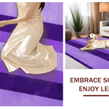 Ultra Soft Area Rug, Non Slip, Stain Resistant, Washable Area Rugs for Living Room, Bedroom, Whimsical Purple Plush Delight(Purple)