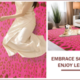 Ultra Soft Area Rug, Non Slip, Stain Resistant, Washable Area Rugs for Living Room, Bedroom, Luxurious Faux Fur Design Element(Pink)