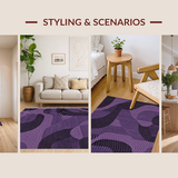 Ultra Soft Area Rug, Non Slip, Stain Resistant, Washable Area Rugs for Living Room, Bedroom, Vibrant Rich Tone with Shag Appeal(Purple)