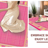 Ultra Soft Area Rug, Non Slip, Stain Resistant, Washable Area Rugs for Living Room, Bedroom, Contemporary Soft Tones Geometric Style(Pink)