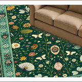 Ultra Soft Area Rug, Non Slip, Stain Resistant, Washable Area Rugs for Living Room, Bedroom, Forest Green Tiled Aesthetic(Green)