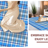 Sleek Pastel Tartan Texture(Blue)