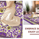 Ultra Soft Area Rug, Non Slip, Stain Resistant, Washable Area Rugs for Living Room, Bedroom, Whimsical Graphic Floral Arrangement(Purple)