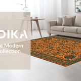 Ultra Soft Area Rug, Non Slip, Stain Resistant, Washable Area Rugs for Living Room, Bedroom, Luxurious Exotic Snake Aesthetic(Orange)