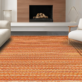 Ultra Soft Area Rug, Non Slip, Stain Resistant, Washable Area Rugs for Living Room, Bedroom, Vibrant Autumn Tiled Motif(Orange)