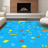 Lively Contemporary Number and Letter Theme(Blue)