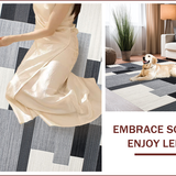 Ultra Soft Area Rug, Non Slip, Stain Resistant, Washable Area Rugs for Living Room, Bedroom, Rustic Minimalist Textured Design(Gray)
