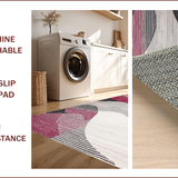 Ultra Soft Area Rug, Non Slip, Stain Resistant, Washable Area Rugs for Living Room, Bedroom, Stylish Modern Artistic Expression(Pink)