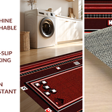 Ultra Soft Area Rug, Non Slip, Stain Resistant, Washable Area Rugs for Living Room, Bedroom, Vibrant Retro Dice Aesthetic(Red)
