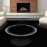 Chic Solid Black Contemporary(Black)