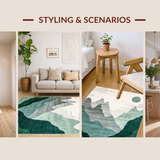 Artistic Abstract Mountain Silhouette(Green)