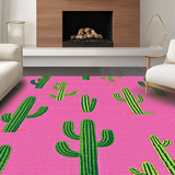 Ultra Soft Area Rug, Non Slip, Stain Resistant, Washable Area Rugs for Living Room, Bedroom, Trendy Soft Textured Nature Theme(Pink)