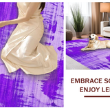Ultra Soft Area Rug, Non Slip, Stain Resistant, Washable Area Rugs for Living Room, Bedroom, Artistic Ethereal Color Blend(Purple)