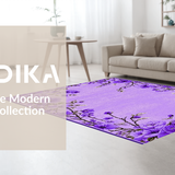 Ultra Soft Area Rug, Non Slip, Stain Resistant, Washable Area Rugs for Living Room, Bedroom, Serene Subtle Purple Design(Purple)