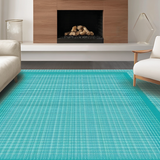 Dynamic Trellis Print in Teal(Blue)