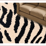 Ultra Soft Area Rug, Non Slip, Stain Resistant, Washable Area Rugs for Living Room, Bedroom, Stylish Zebra Design Rug for Contemporary Small Spaces(Beige)