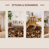 Ultra Soft Area Rug, Non Slip, Stain Resistant, Washable Area Rugs for Living Room, Bedroom, Exotic Multicolor Animal Print(Brown)