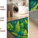Ultra Soft Area Rug, Non Slip, Stain Resistant, Washable Area Rugs for Living Room, Bedroom, Charming Irregular Plant Motif(Green)
