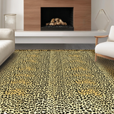 Ultra Soft Area Rug, Non Slip, Stain Resistant, Washable Area Rugs for Living Room, Bedroom, Stylish Monochrome Leopard Embrace(Beige)