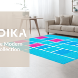 Ultra Soft Area Rug, Non Slip, Stain Resistant, Washable Area Rugs for Living Room, Bedroom, Dynamic Cheerful Learning Environment(Blue)